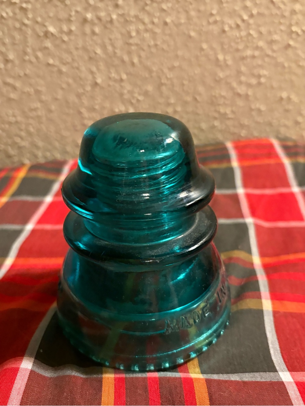 Teal Glass Insulator Decorative Accent - Teal